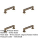 PACK Stylish 128mm Antique Brass Cabinet Handle Modern Elegance Kitchen Drawer Pull Handle-1