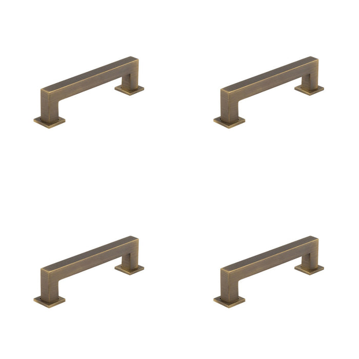 PACK Stylish 128mm Antique Brass Cabinet Handle Modern Elegance Kitchen Drawer Pull Handle