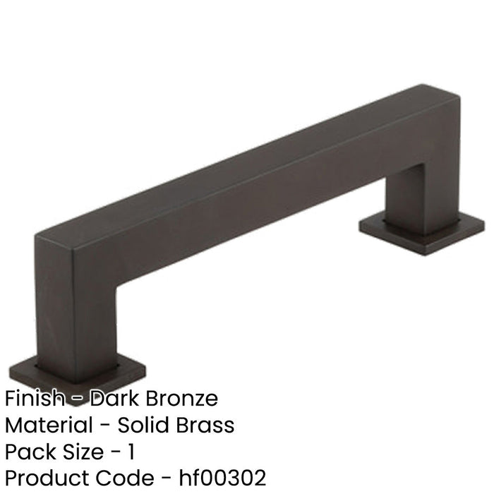 Modern 128mm Dark Bronze Cabinet Handle Stylish Interiors Kitchen Drawer Pull Handle-1