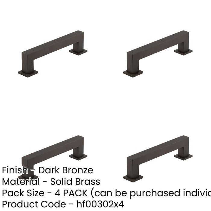 PACK Modern 128mm Dark Bronze Cabinet Handle Stylish Interiors Kitchen Drawer Pull Handle-1