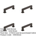 PACK Modern 128mm Dark Bronze Cabinet Handle Stylish Interiors Kitchen Drawer Pull Handle-1