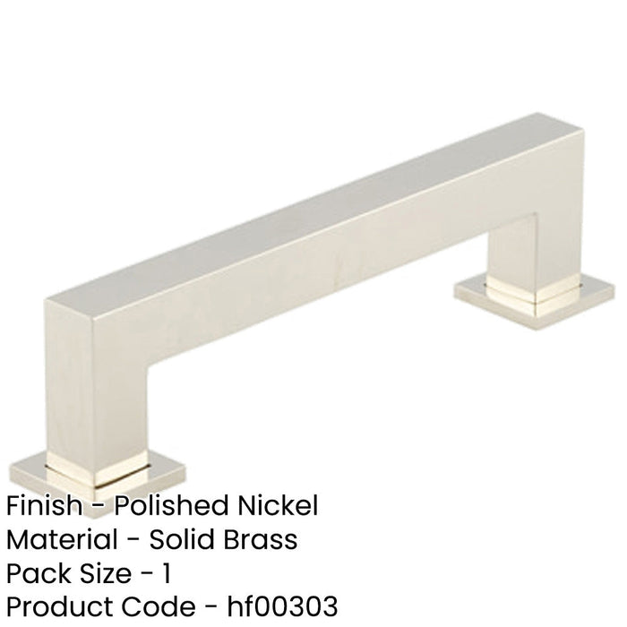 Premium Polished Nickel Cabinet Handle 128mm Modern Design Kitchen Drawer Pull Handle-1