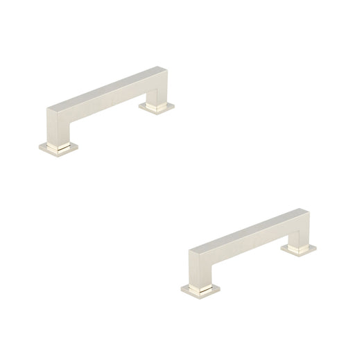 PACK Premium Polished Nickel Cabinet Handle 128mm Modern Design Kitchen Drawer Pull Handle (1)