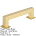 128mm Satin Brass Cabinet Handle Modern Interiors Kitchen Drawer Pull Handle-1