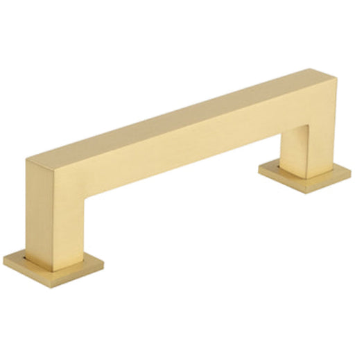 128mm Satin Brass Cabinet Handle Modern Interiors Kitchen Drawer Pull Handle