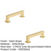 PACK 128mm Satin Brass Cabinet Handle Modern Interiors Kitchen Drawer Pull Handle (1)-1