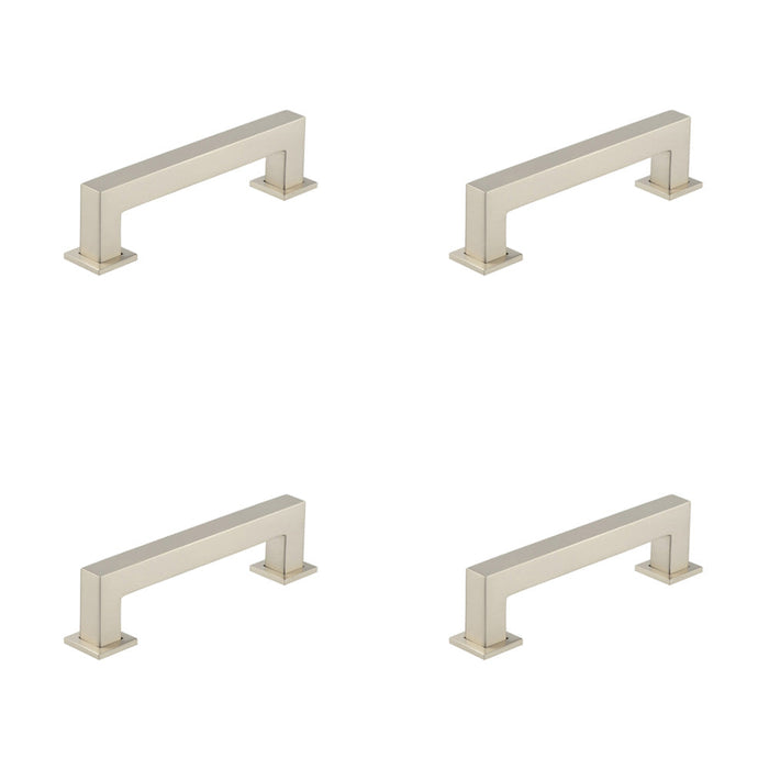 PACK Satin Nickel Cabinet Handle 128mm Modern Brass Hardware Kitchen Drawer Pull Handle