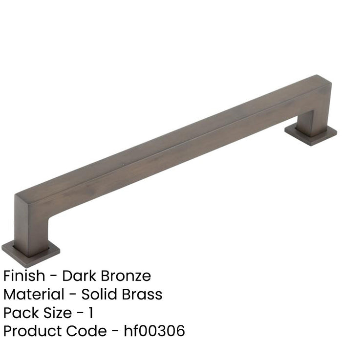 Elegant 224mm Dark Bronze Cabinet Handle Modern Interiors Kitchen Drawer Pull Handle-1