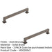 PACK Elegant 224mm Dark Bronze Cabinet Handle Modern Interiors Kitchen Drawer Pull Handle (1)-1
