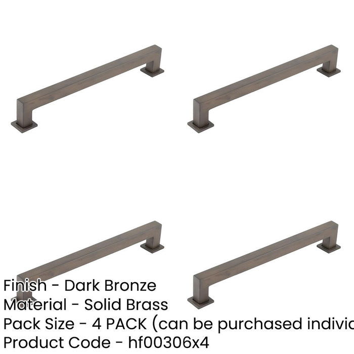 PACK Elegant 224mm Dark Bronze Cabinet Handle Modern Interiors Kitchen Drawer Pull Handle-1