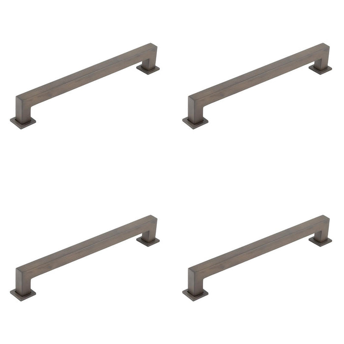 PACK Elegant 224mm Dark Bronze Cabinet Handle Modern Interiors Kitchen Drawer Pull Handle