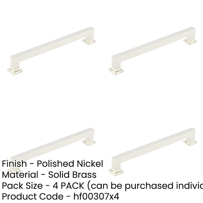 PACK 224mm Polished Nickel Cabinet Handle Modern Brass Design Kitchen Drawer Pull Handle-1