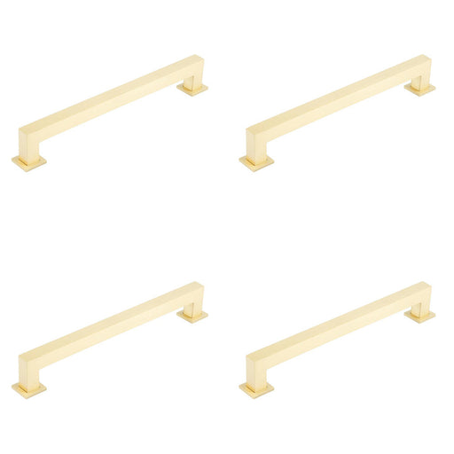 PACK Elegant Cabinet Handle Satin Brass 224mm Length Stylish Interiors Kitchen Drawer Pull Handle