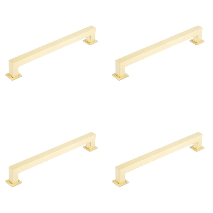 PACK Elegant Cabinet Handle Satin Brass 224mm Length Stylish Interiors Kitchen Drawer Pull Handle