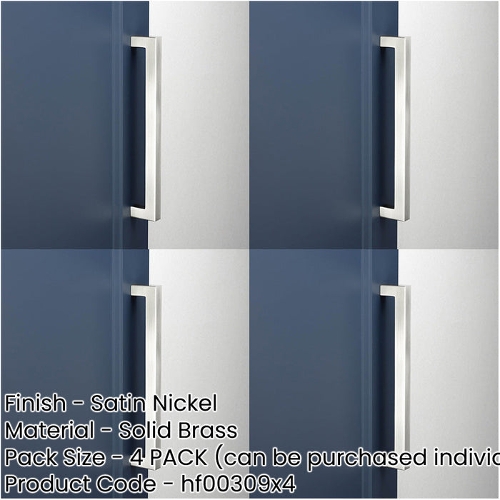 PACK Stylish 224mm Satin Nickel Cabinet Handle Modern Interiors Kitchen Drawer Pull Handle-1