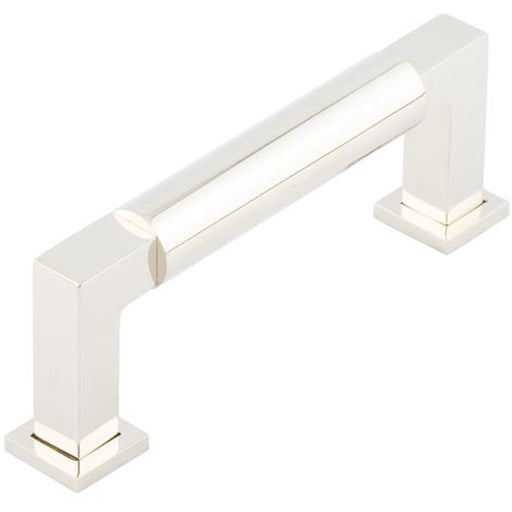 Premium Round Cabinet Handle 96mm Polished Nickel Finish Kitchen Drawer Pull Handle