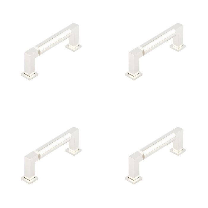 PACK Premium Round Cabinet Handle 96mm Polished Nickel Finish Kitchen Drawer Pull Handle