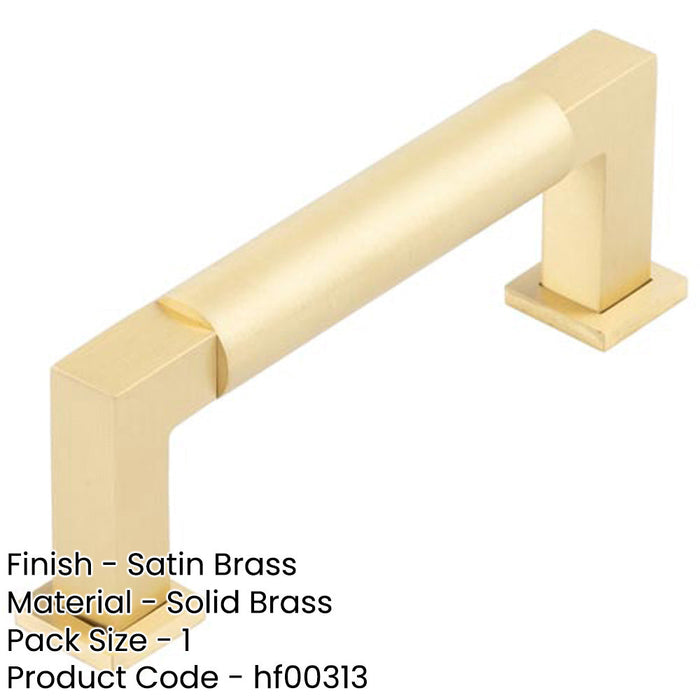 Elegant 96mm Satin Brass Round Cabinet Handle Modern Traditional Cabinets Kitchen Drawer Pull Handle-1