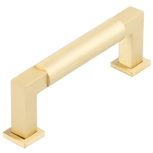 Elegant 96mm Satin Brass Round Cabinet Handle Modern Traditional Cabinets Kitchen Drawer Pull Handle