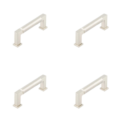 PACK Premium 96mm Satin Nickel Round Cabinet Handle Modern Traditional Decor Kitchen Drawer Pull Handle