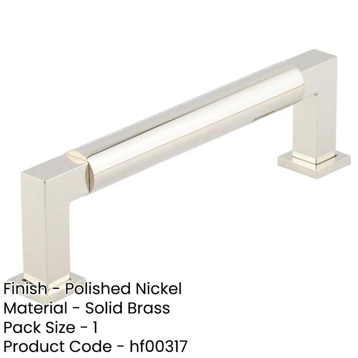 Luxury Round Cabinet Handle Polished Nickel 128mm Size Kitchen Drawer Pull Handle-1