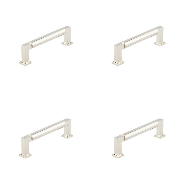 PACK Luxury Round Cabinet Handle Polished Nickel 128mm Size Kitchen Drawer Pull Handle