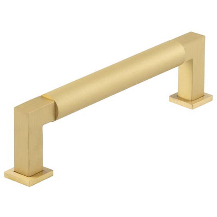 Elegant 128mm Satin Brass Round Cabinet Handle Stylish Home Décor Kitchen Drawer Pull Handle