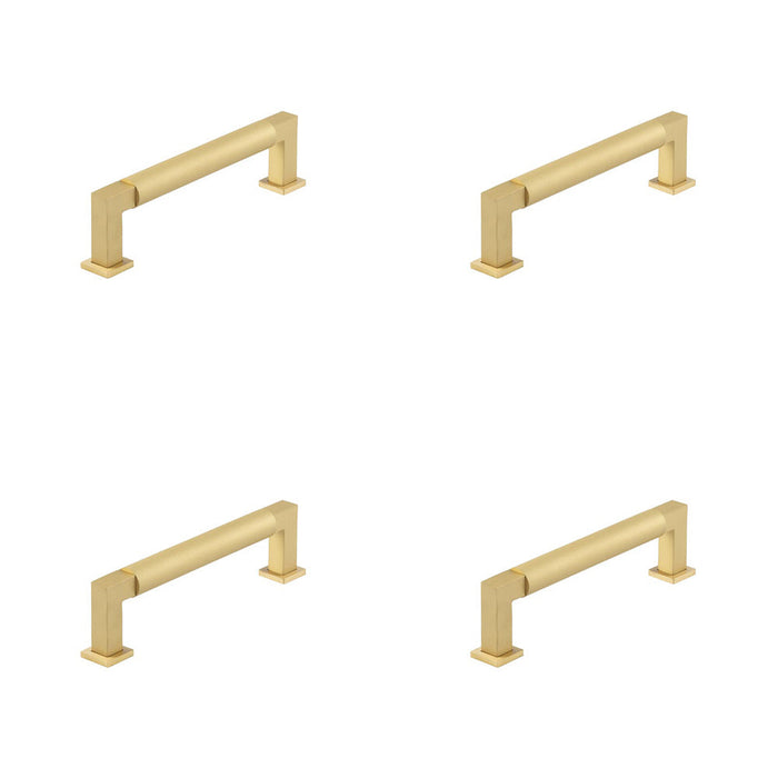 PACK Elegant 128mm Satin Brass Round Cabinet Handle Stylish Home Décor Kitchen Drawer Pull Handle