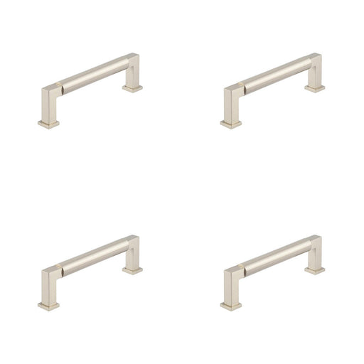 PACK Premium Round Cabinet Handle 128mm Satin Nickel Finish Modern Traditional Cabinets Kitchen Drawer Pull Handle