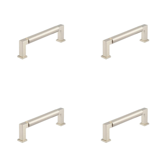 PACK Premium Round Cabinet Handle 128mm Satin Nickel Finish Modern Traditional Cabinets Kitchen Drawer Pull Handle