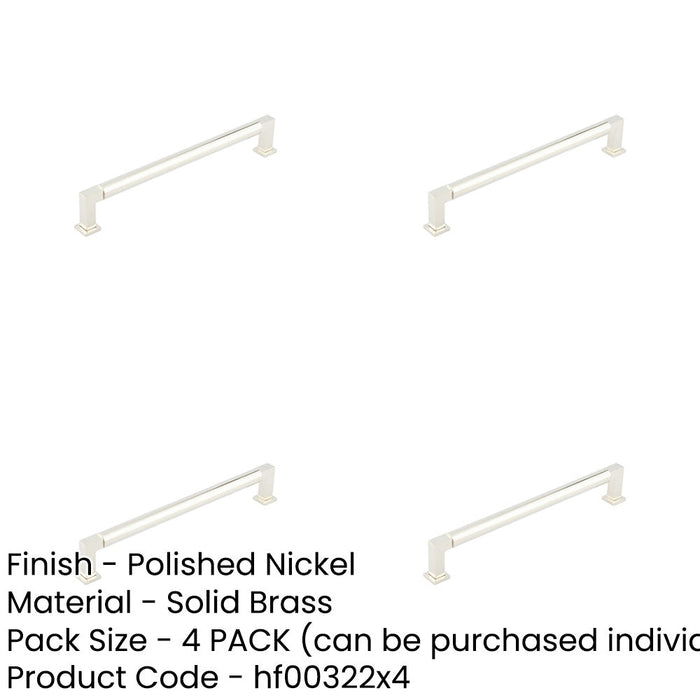 PACK Stylish 224mm Round Cabinet Handle Polished Nickel Finish Kitchen Drawer Pull Handle-1