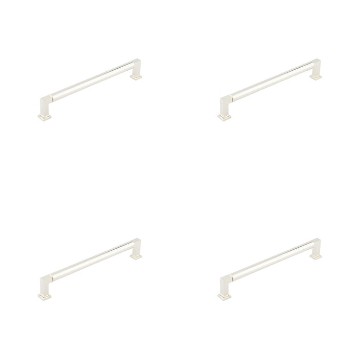 PACK Stylish 224mm Round Cabinet Handle Polished Nickel Finish Kitchen Drawer Pull Handle