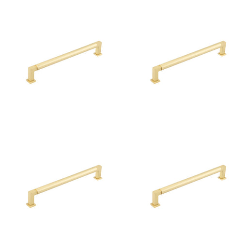 PACK Premium Round Satin Brass Cabinet Handle 224mm Kitchen Drawer Pull Handle