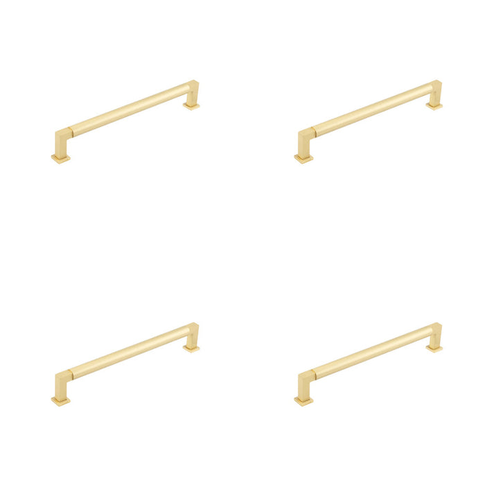 PACK Premium Round Satin Brass Cabinet Handle 224mm Kitchen Drawer Pull Handle