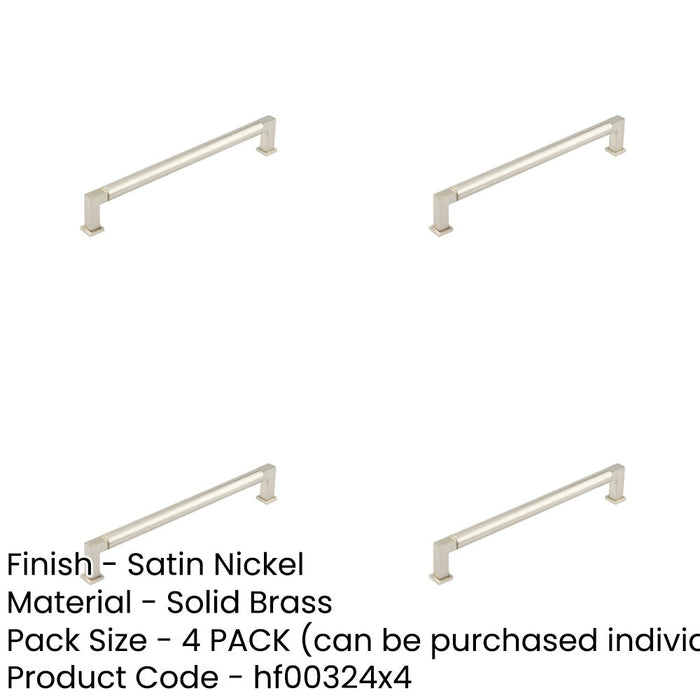 PACK Premium Round Cabinet Handle Satin Nickel Finish 224mm Kitchen Drawer Pull Handle-1