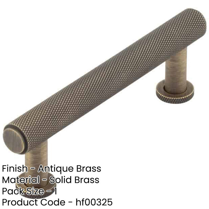 Stylish 96mm Antique Brass Knurled Cabinet Handle Modern Traditional Designs Kitchen Drawer Pull Handle-1