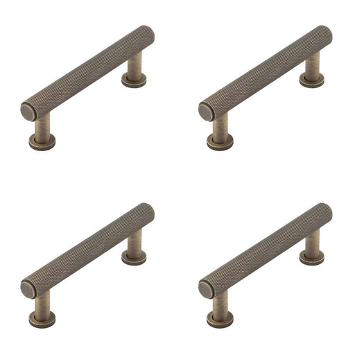 PACK Stylish 96mm Antique Brass Knurled Cabinet Handle Modern Traditional Designs Kitchen Drawer Pull Handle