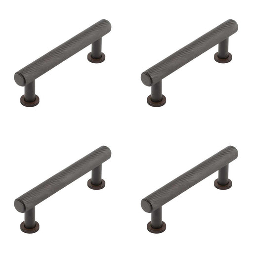 PACK Stylish 96mm Dark Bronze Knurled Cabinet Handle Kitchen Drawer Pull Handle