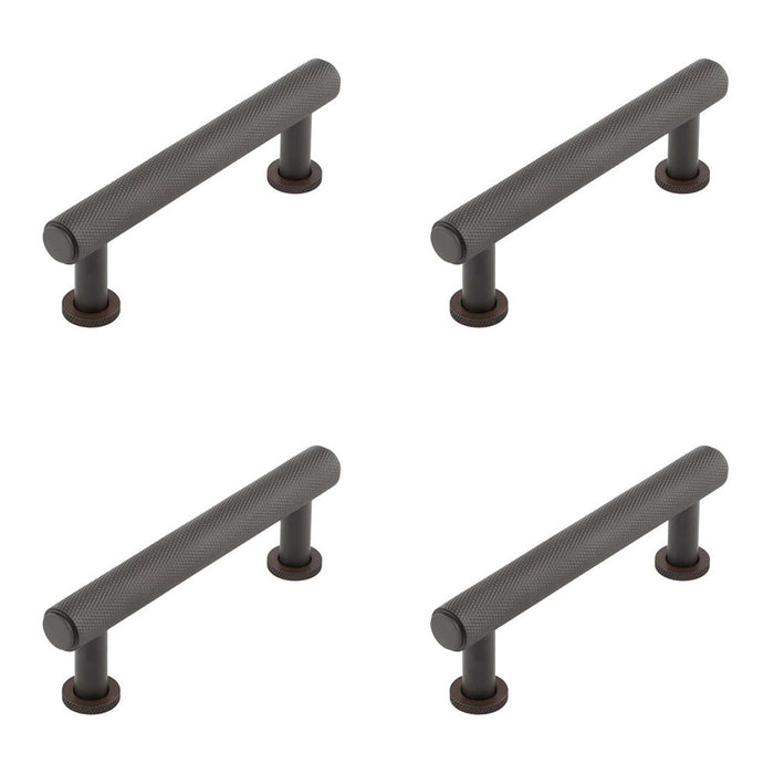 PACK Stylish 96mm Dark Bronze Knurled Cabinet Handle Kitchen Drawer Pull Handle