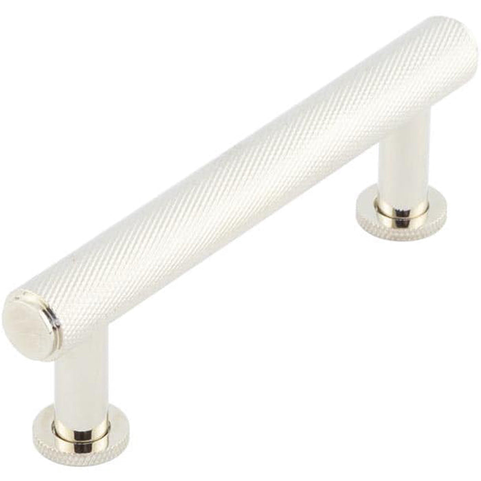Stylish 96mm Polished Nickel Knurled Cabinet Handle Modern Homes Kitchen Drawer Pull Handle