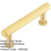 Elegant 96mm Satin Brass Knurled Cabinet Handle Modern Home Design Kitchen Drawer Pull Handle-1