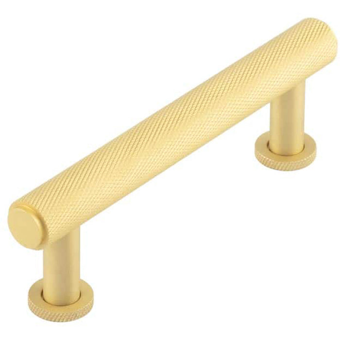 Elegant 96mm Satin Brass Knurled Cabinet Handle Modern Home Design Kitchen Drawer Pull Handle