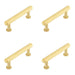 PACK Elegant 96mm Satin Brass Knurled Cabinet Handle Modern Home Design Kitchen Drawer Pull Handle