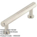 Elegant Knurled Cabinet Handle Satin Nickel 96mm Premium Design Kitchen Drawer Pull Handle-1