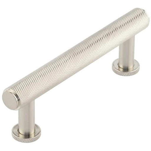 Elegant Knurled Cabinet Handle Satin Nickel 96mm Premium Design Kitchen Drawer Pull Handle