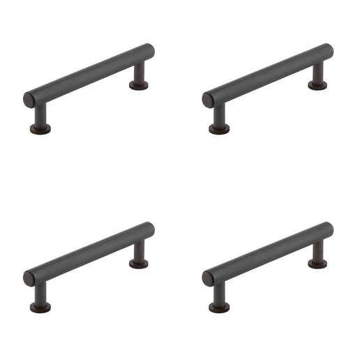 PACK Elegant Knurled Cabinet Handle 128mm Dark Bronze Finish Kitchen Drawer Pull Handle