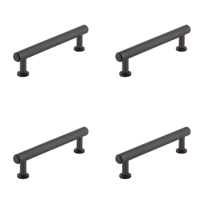 PACK Elegant Knurled Cabinet Handle 128mm Dark Bronze Finish Kitchen Drawer Pull Handle