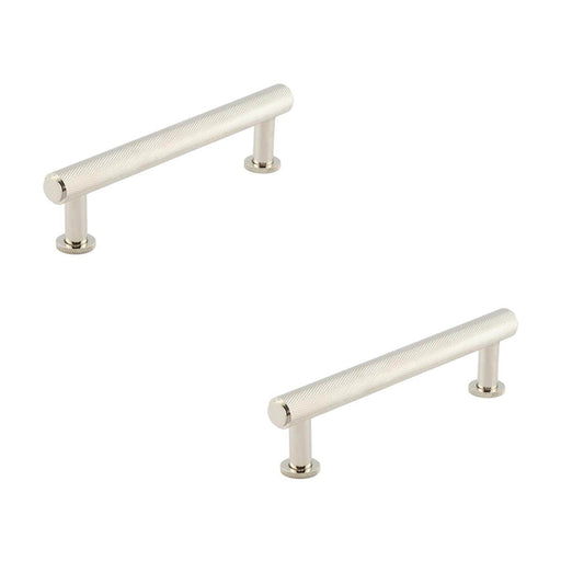 PACK Stylish Knurled Cabinet Handle Polished Nickel 128mm Kitchen Drawer Pull Handle (1)