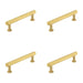 PACK Elegant 128mm Satin Brass Knurled Cabinet Handle Stylish Interiors Kitchen Drawer Pull Handle