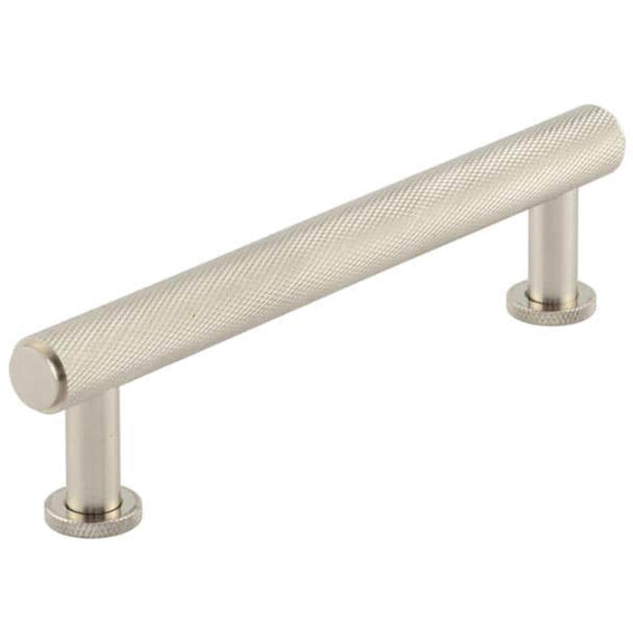 Luxurious 128mm Satin Nickel Knurled Cabinet Handle Stylish Interiors Kitchen Drawer Pull Handle
